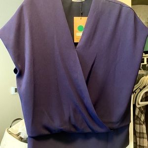NWT MM Lafleur Antonia Top in Deep Indigo, XL